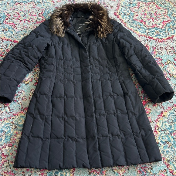 1 Madison Jackets & Blazers - 1 Madison Black feather lite down Parka Fox fur collar medium